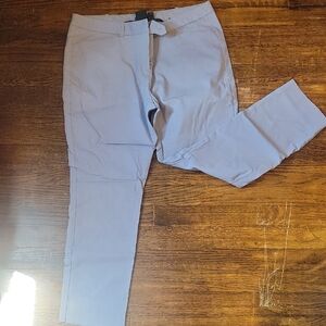 Gray Chinos with Flat Front Design